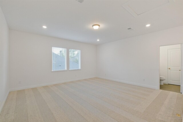 16006 Ruby Laurel Ct, Conroe, TX 77302 - empty room with recessed lighting, light colored carpet, and baseboards