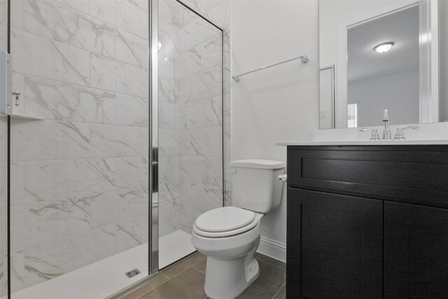 16006 Ruby Laurel Ct, Conroe, TX 77302 - bathroom with toilet, a shower stall, and vanity