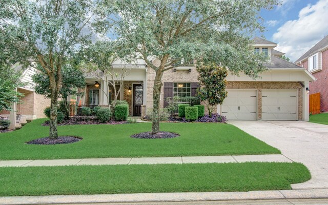 view of front of home with a front yard