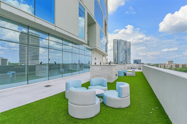 view of patio / terrace featuring a balcony