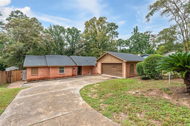 ranch-style home with a garage