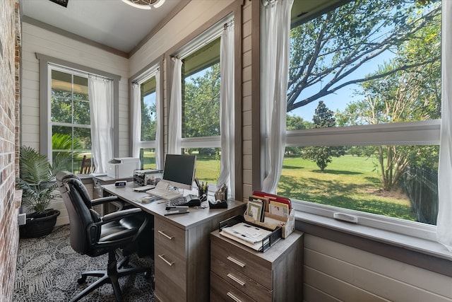 view of office area