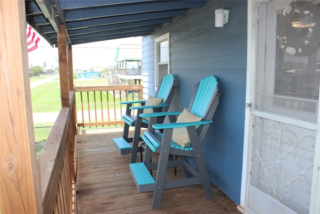 view of wooden terrace