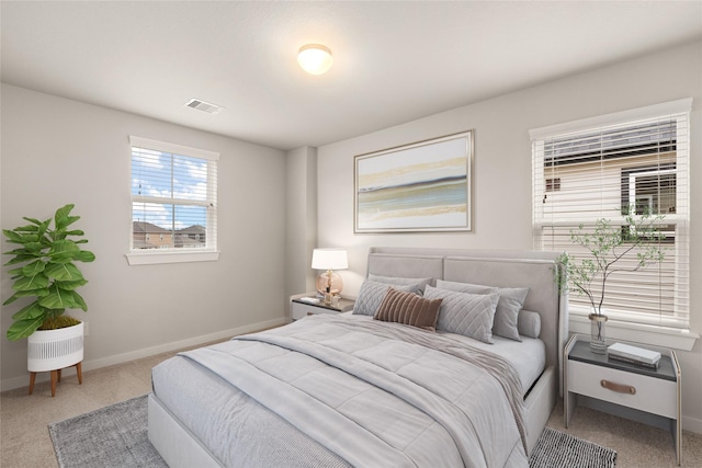 view of carpeted bedroom