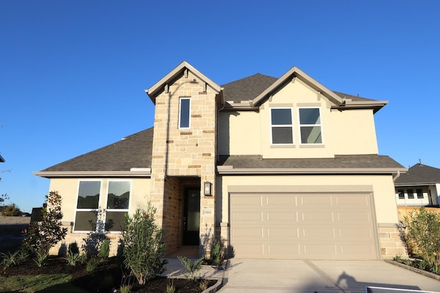 view of front of house featuring a garage