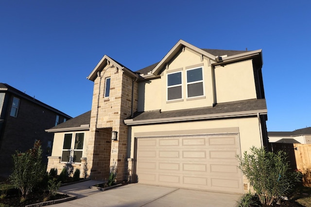 view of front of house featuring a garage