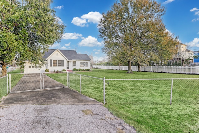 view of property's community with a yard