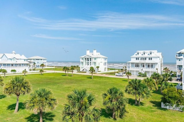 exterior space featuring a water view