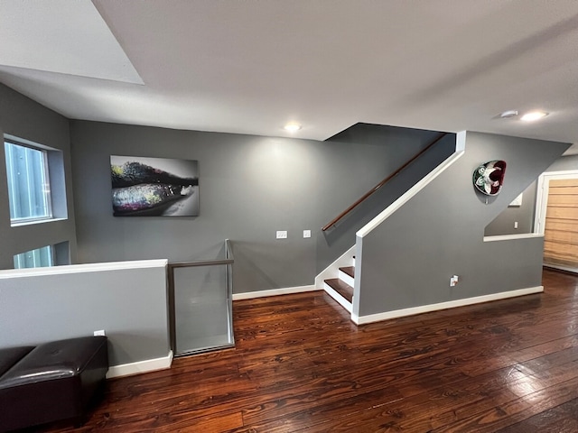 interior space with hardwood / wood-style flooring