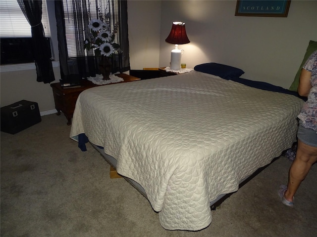 bedroom featuring carpet