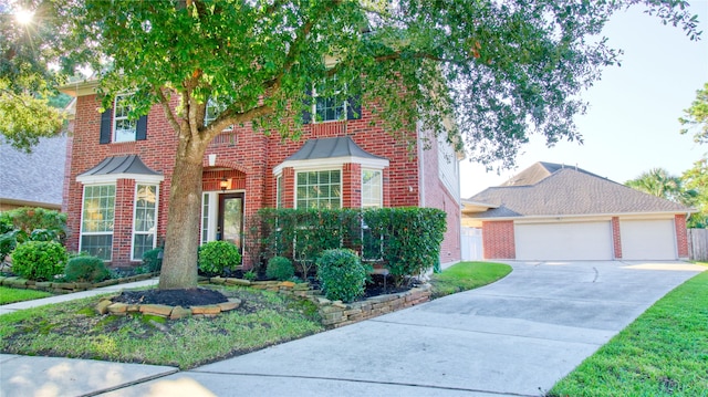 view of front facade featuring a garage