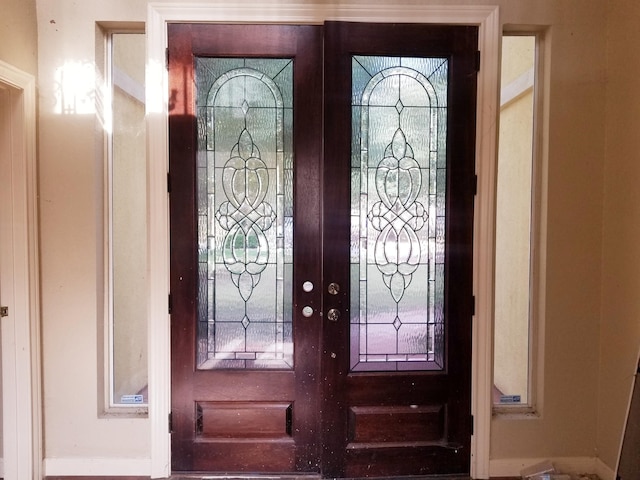 entryway with french doors