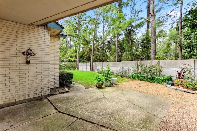 view of patio / terrace with a fenced backyard