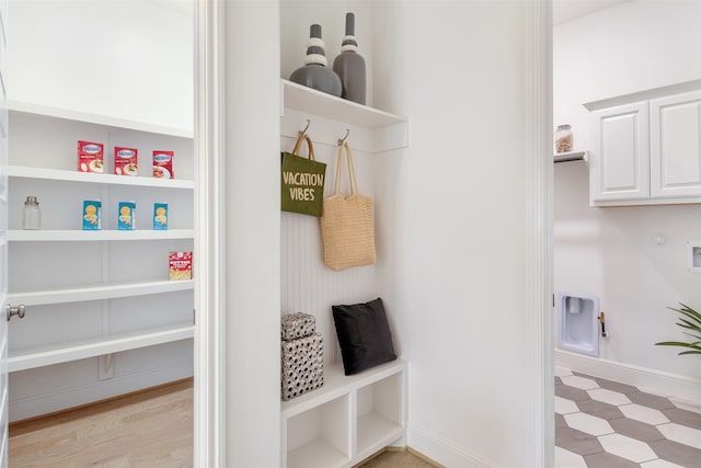 mudroom featuring light hardwood / wood-style flooring