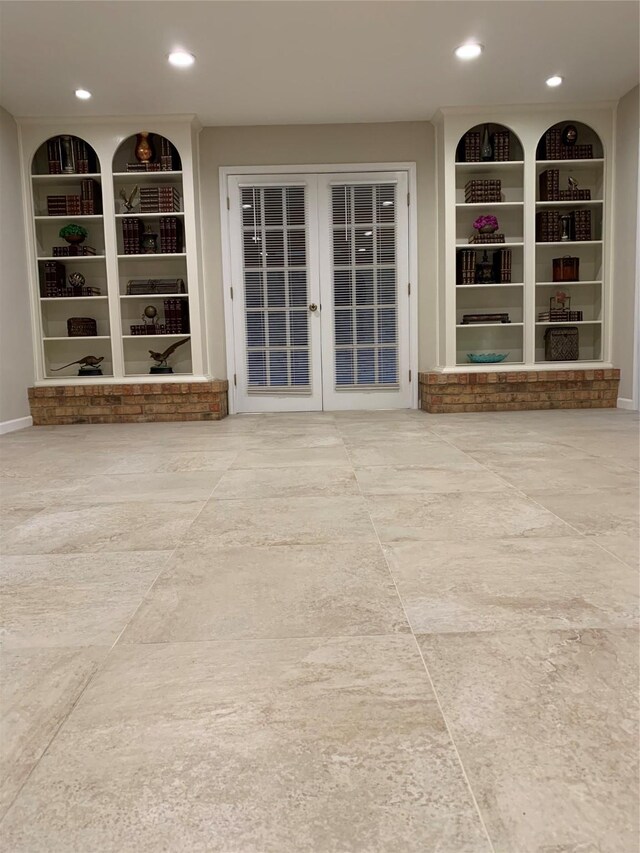 411 Sailfish St, Jones Creek, TX 77541 - interior space with built in features, french doors, and recessed lighting