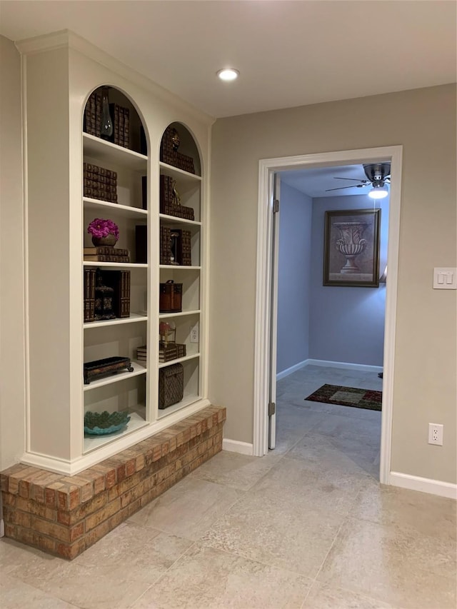 411 Sailfish St, Jones Creek, TX 77541 - hallway with built in features and recessed lighting