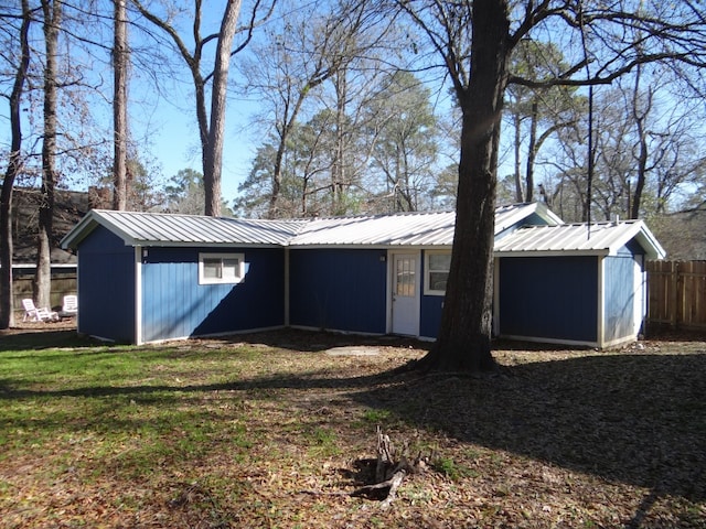 exterior space with a front lawn