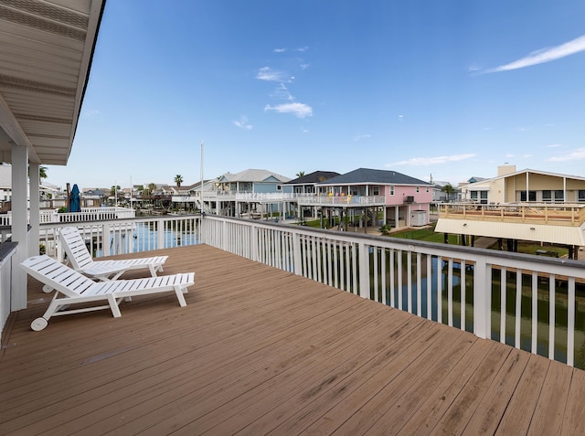 deck featuring a boat dock