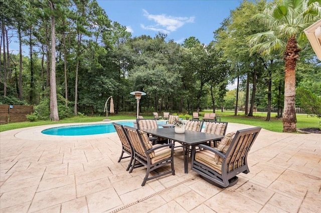 view of pool with a patio