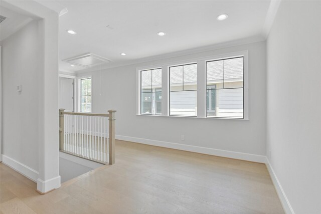 empty room featuring light hardwood / wood-style flooring