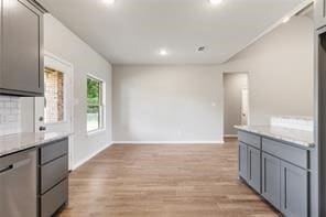 interior space with light wood-type flooring