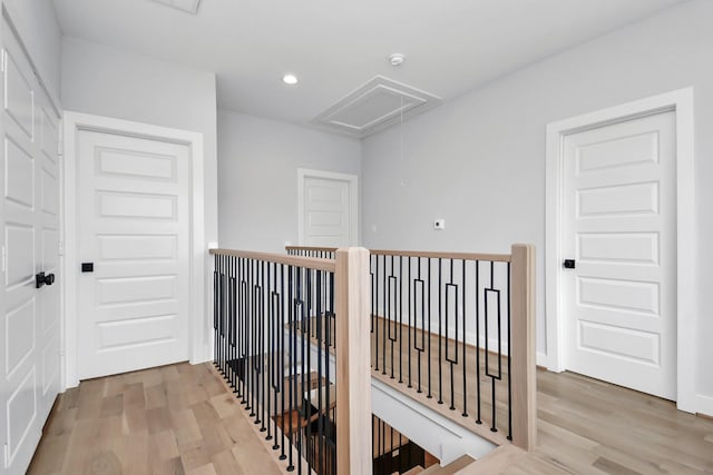 hallway featuring hardwood / wood-style floors