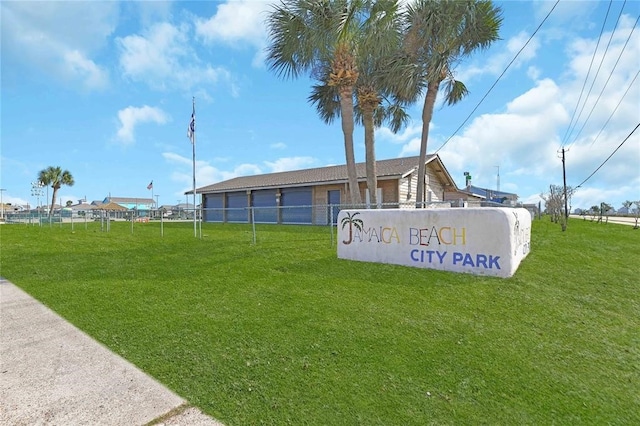 exterior space featuring fence