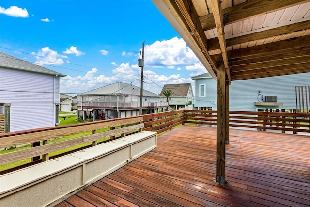 deck featuring a residential view