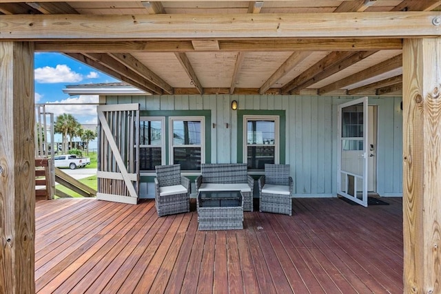 view of wooden terrace