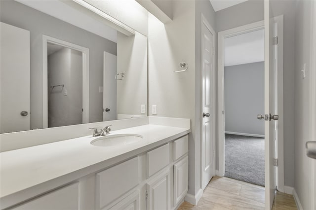 bathroom featuring vanity and tile patterned floors