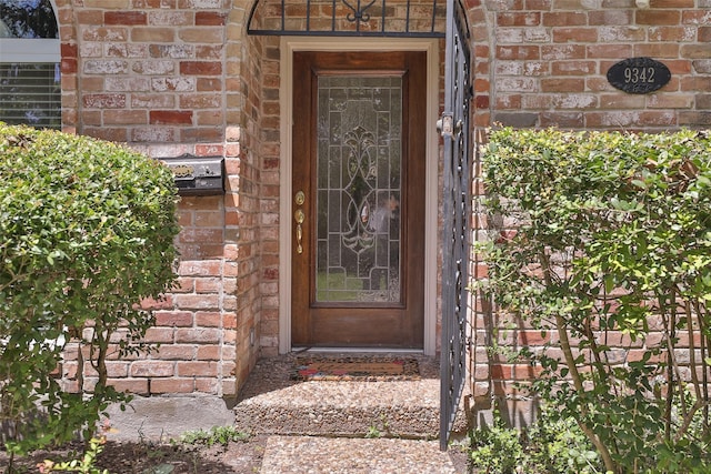 view of doorway to property