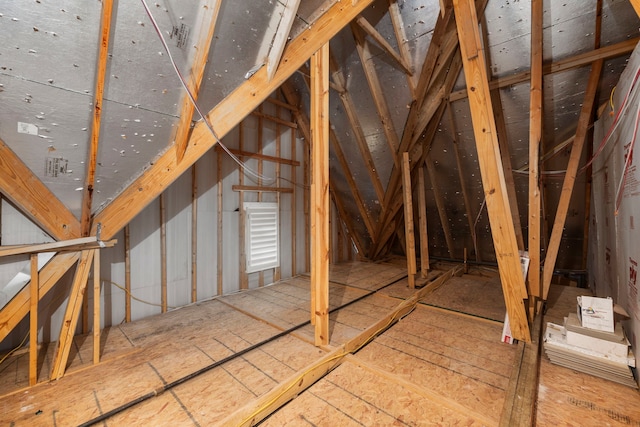 view of attic