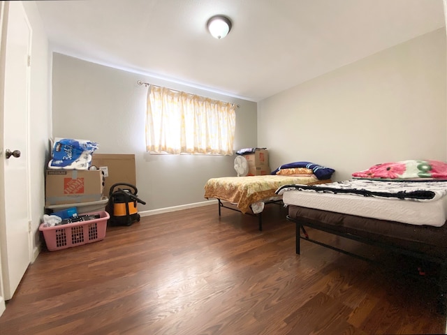 bedroom featuring wood-type flooring