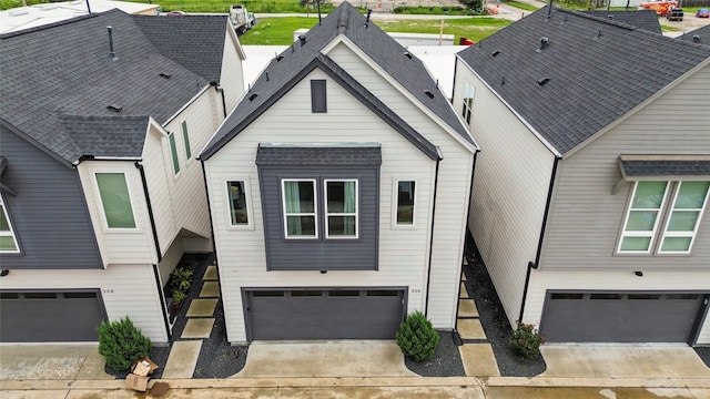 modern farmhouse with a garage