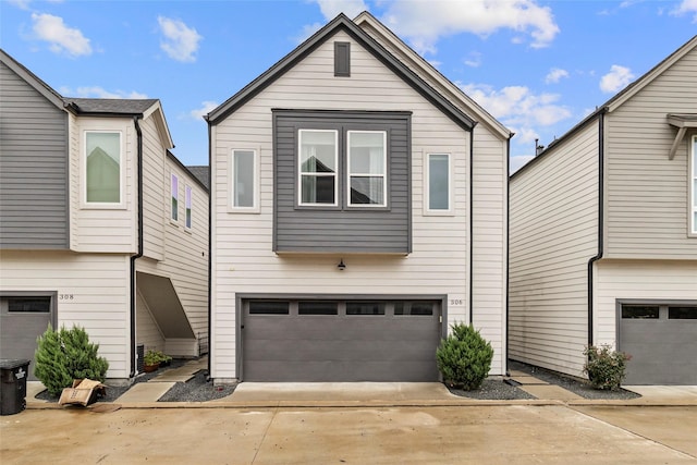 view of front of home featuring a garage