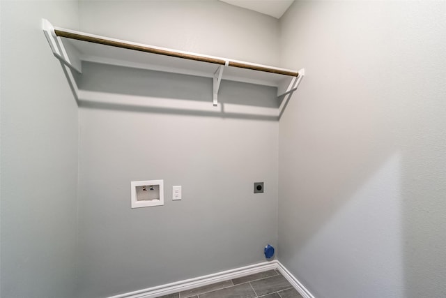 laundry area featuring electric dryer hookup and washer hookup