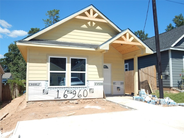 view of front of home