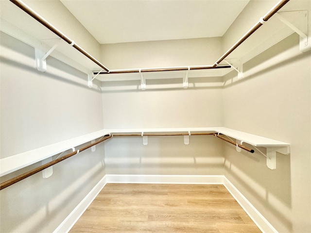 walk in closet featuring light wood-type flooring