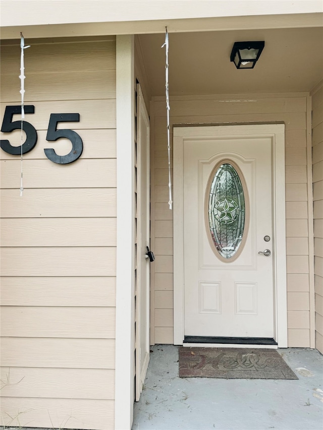 view of doorway to property