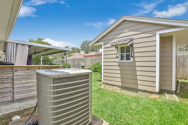 details with central AC unit