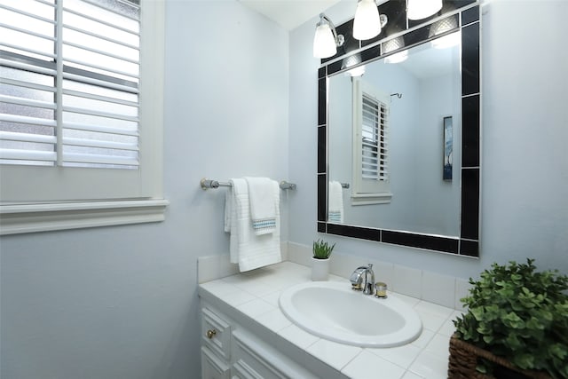 bathroom with vanity