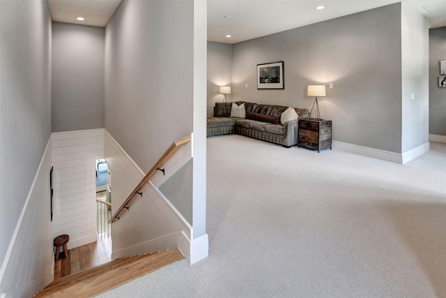 411 N Copa Palm Loop, Montgomery, TX 77316 - staircase featuring baseboards, recessed lighting, and carpet