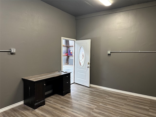 interior space with light wood-type flooring