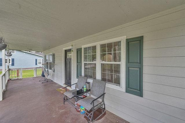 view of patio / terrace with a porch