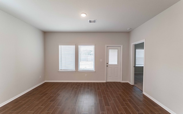 foyer featuring dark hardwood / wood-style flooring