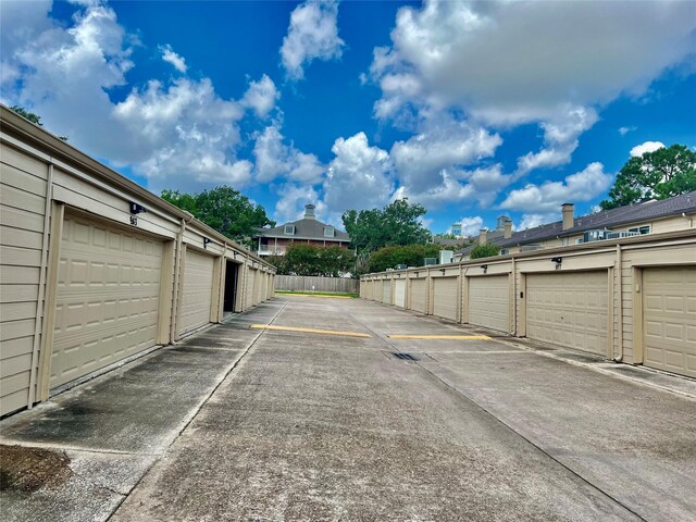 exterior space featuring community garages