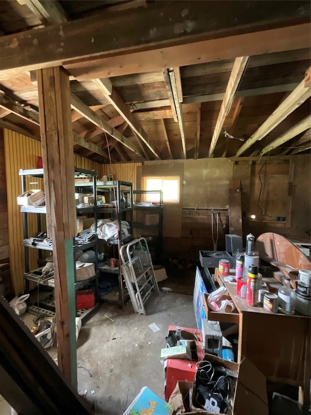 miscellaneous room with concrete flooring