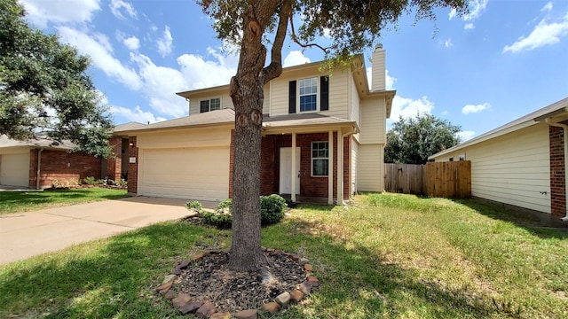 front facade with a front yard