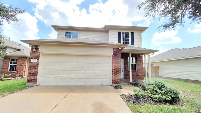 view of front facade featuring a garage