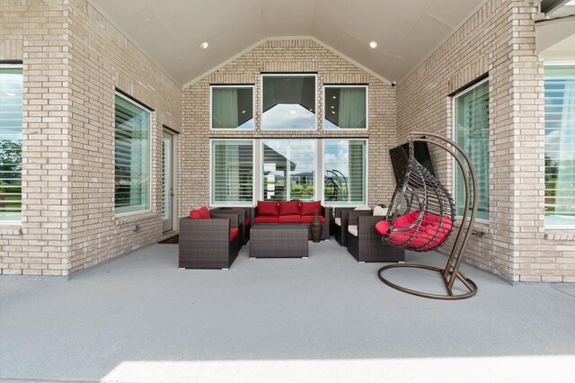 view of patio with an outdoor living space